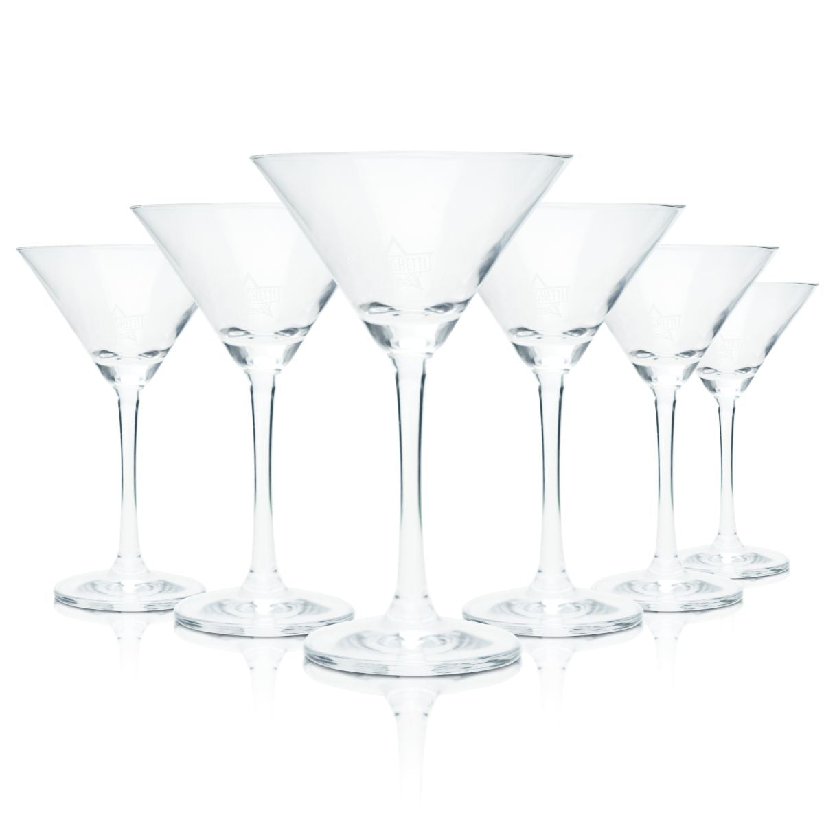 6 kieliszków Borghetti o pojemności 0,1 l do Martini, zestaw kieliszków do aperitifu Dooley's
