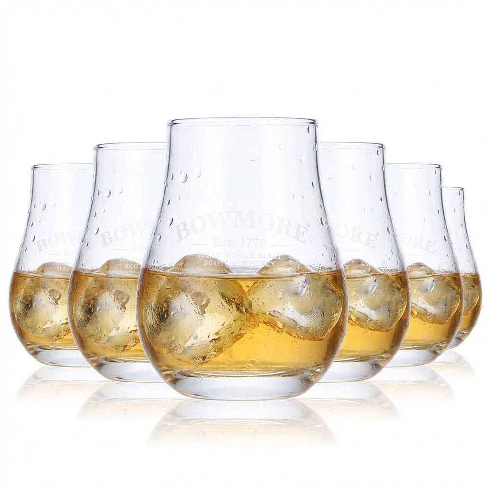 6x kieliszki do whisky Bowmore Kieliszki degustacyjne Kieliszki bańczaste 0,11 l Kieliszki do whisky