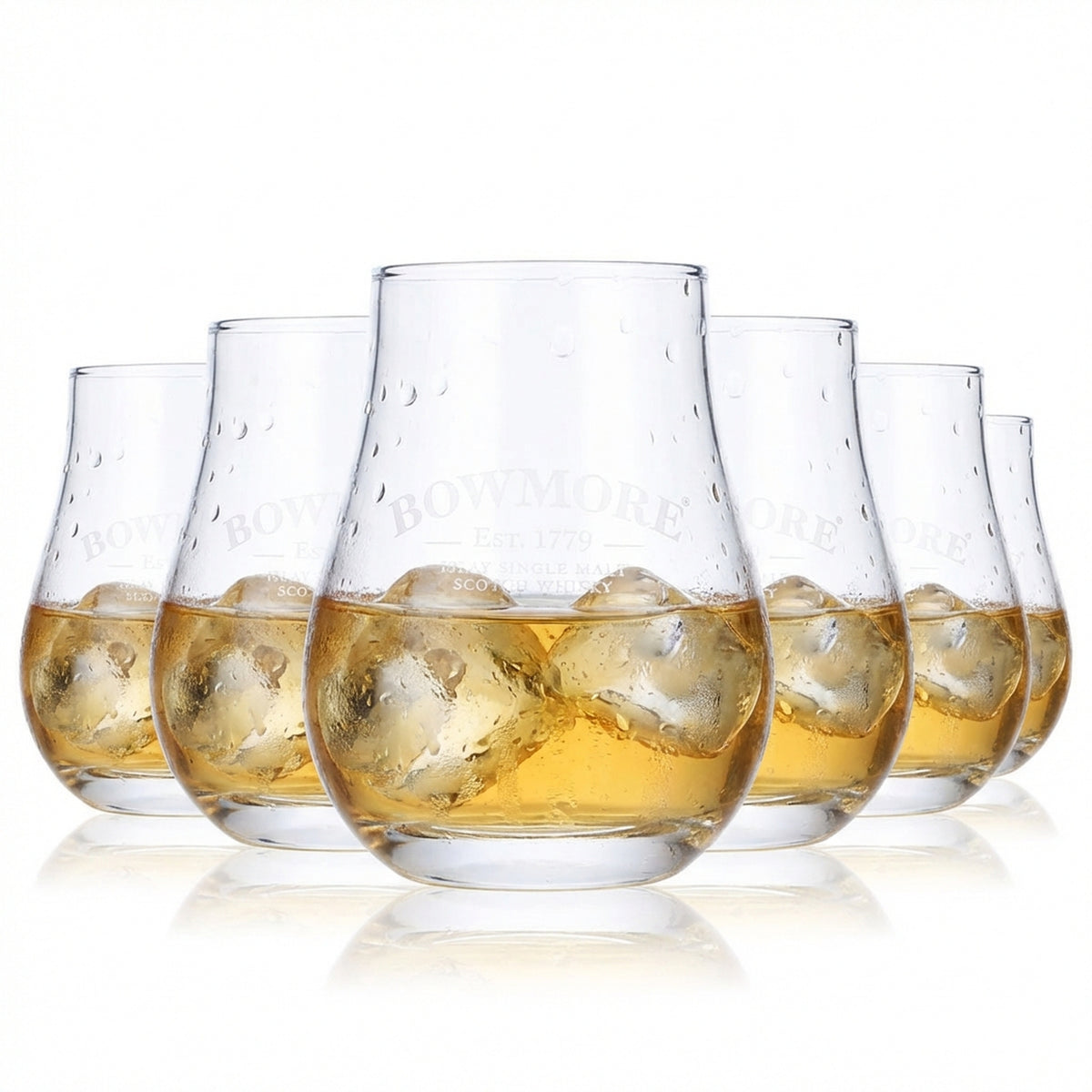 6x kieliszki do whisky Bowmore Kieliszki degustacyjne Kieliszki bańczaste 0,11 l Kieliszki do whisky
