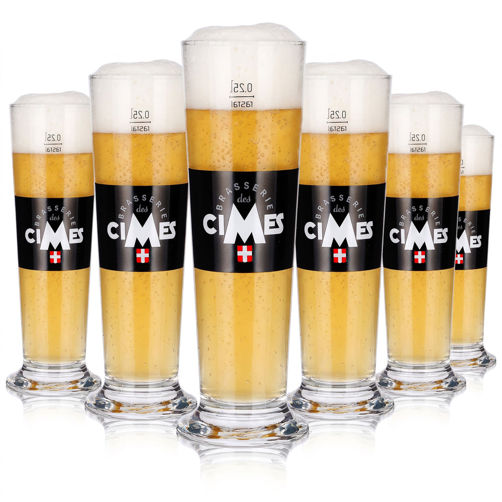 6 szt. szklanek do piwa „Brasserie des cimes” 0,25 l, pucharowe, Rastal Exclusiv Stange (zestaw 6 szt.)