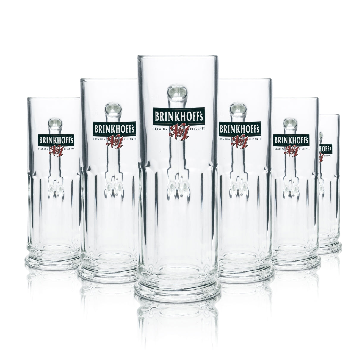 6x Brinkhoffs Beer Glass 0,5l Tankard Seidel Glasses Gastro Brewery Pils Bar