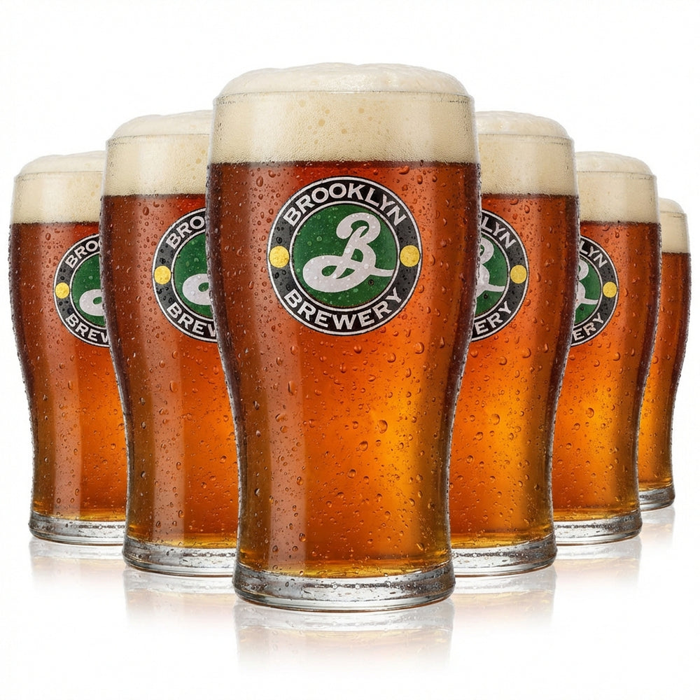 6x Brooklyn Brewery Szklanki do piwa Tulip Szklanki 0,25 l Szklanki do piwa Szklanki do piwa rzemieślniczego
