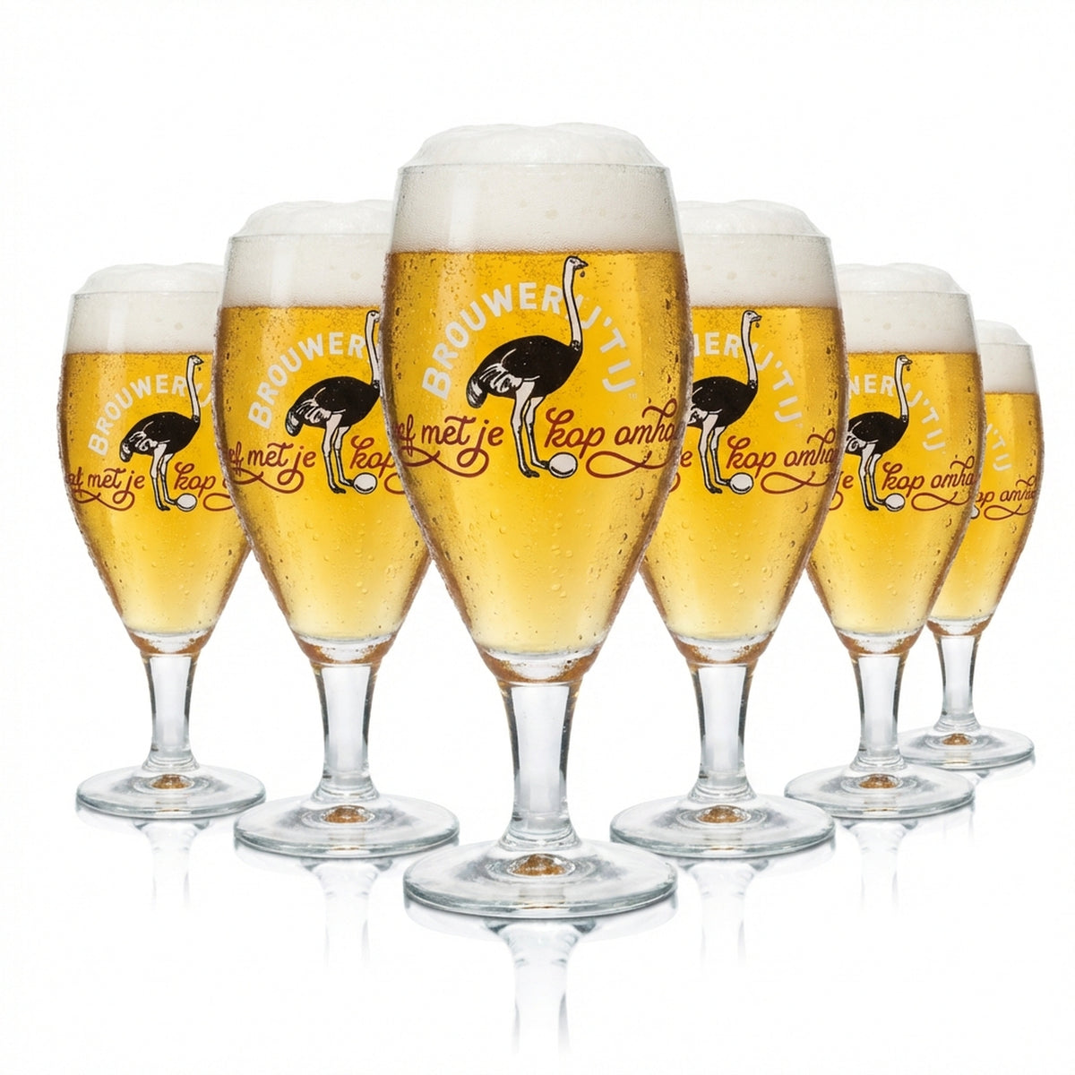 6x Brouwerij 't IJ Szklanka do piwa 0,3l Goblet Cup Tulip Tulip Szklanki do piwa Browar Bar