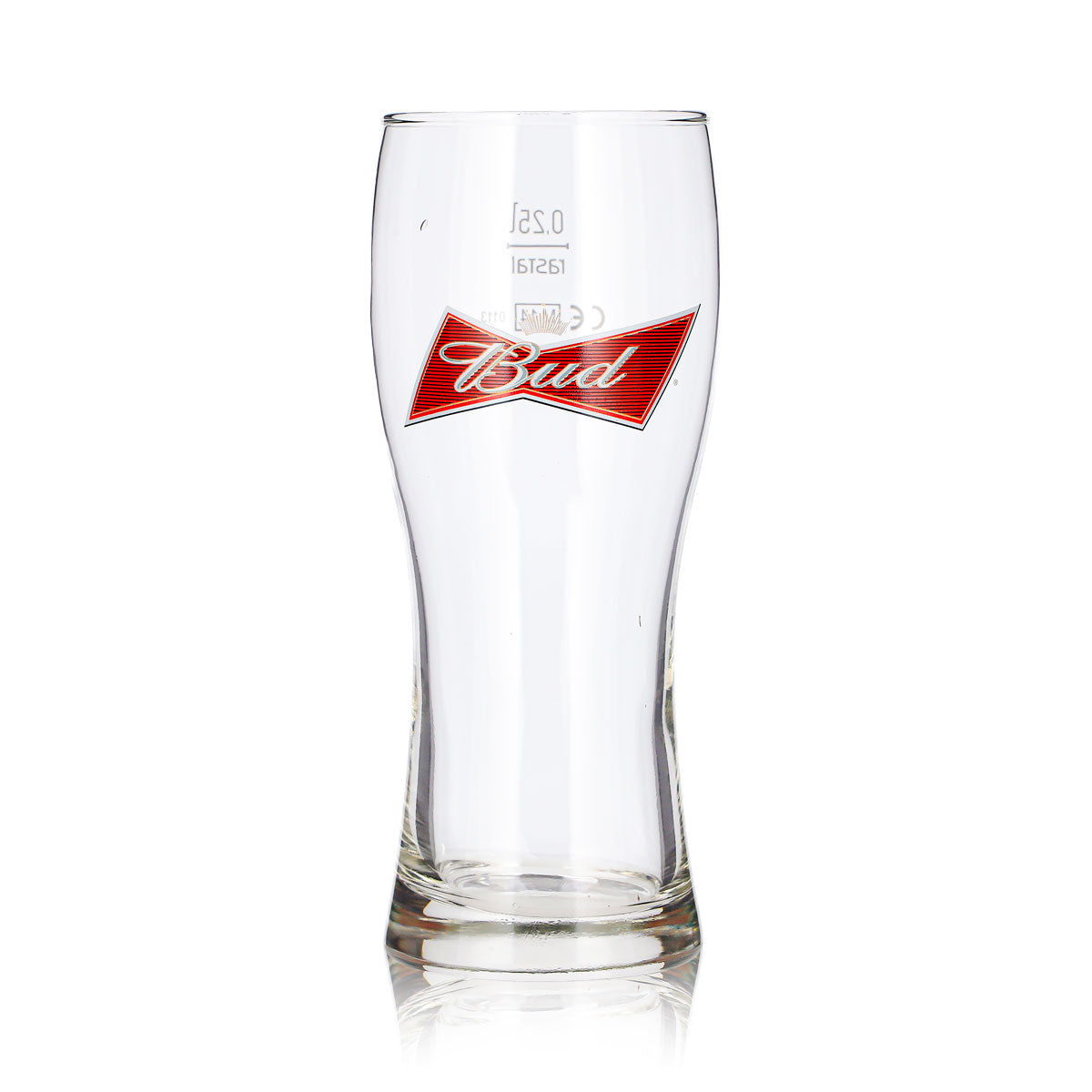 6 szklanek do piwa Budweiser 0,25 l typu longdrink – kubki Willi z czerwonym logo Rastal – Widok 3