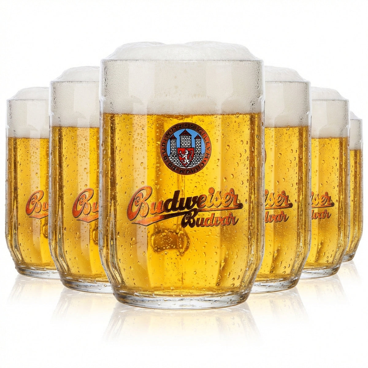 6x szklanka do piwa Budweiser, kufel 0,3 l, kufel „Budvar” Sahm Prag