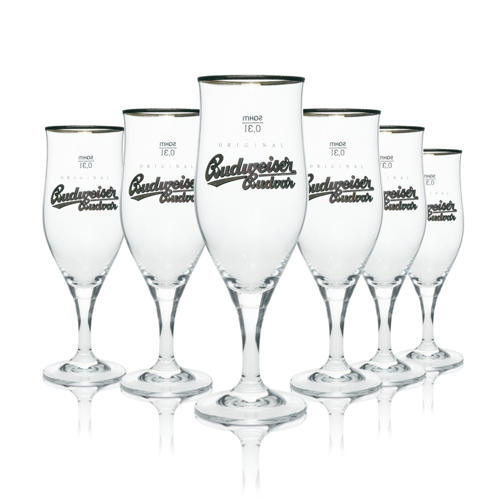 6x szklanka do piwa Budweiser Original Budweiser Budvar 0,3l Sahm