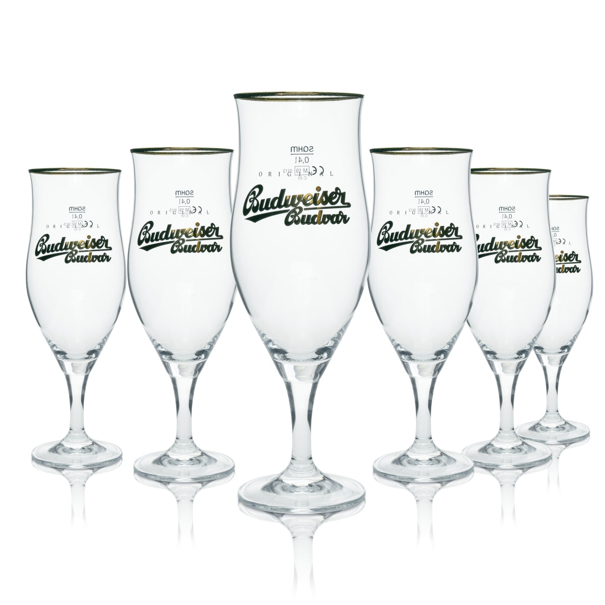 6x szklanka do piwa Budweiser Original Budweiser Budvar 0,4l Sahm