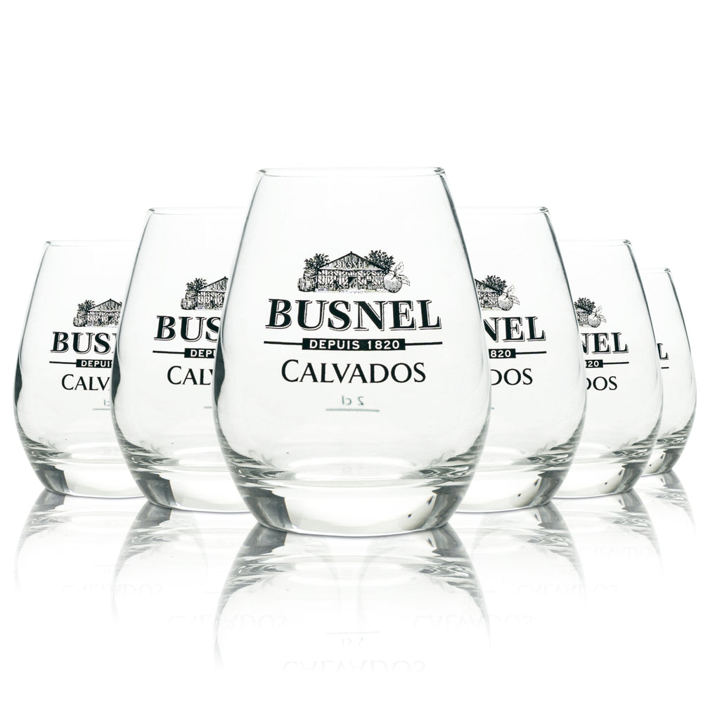 6x Busnel Calvados szkło 0.2l Tumbler Nosing kieliszki degustacyjne Grappe stożkowe dębowe