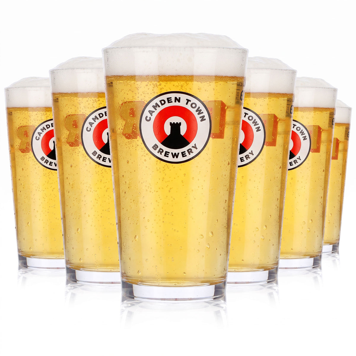 6 szklanek do piwa Camden Town Brewery o pojemności 0,25 l „Willi Becher Beer” (z Londynu) (zestaw 6 sztuk)