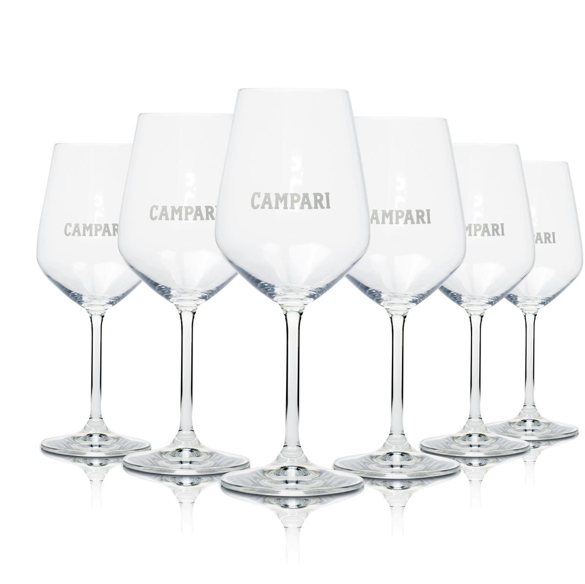 6x Campari szklanka 0,48l kieliszek edycja Amalfi do aperitifów, koktajli i long drinków – Widok 2
