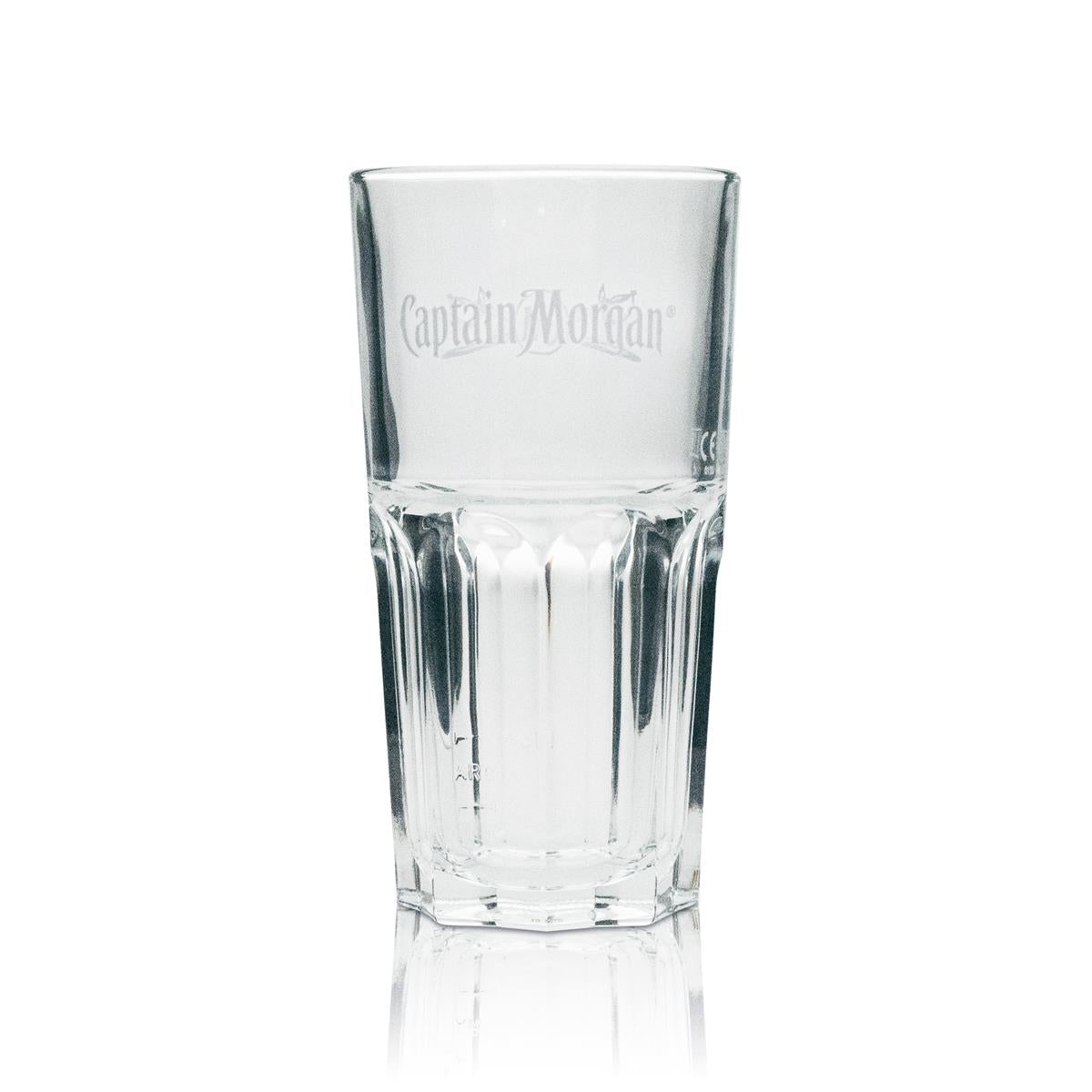 6x szklanka do rumu Captain Morgan Longdrink z białym napisem/logo mieczem – Widok 2