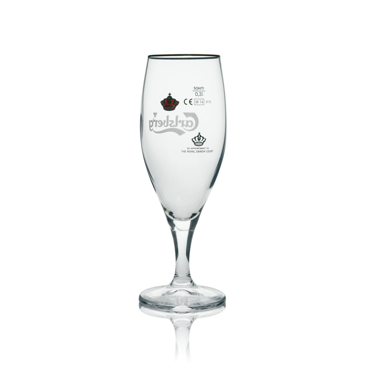 6x szklanka do piwa Carlsberg 0,3l złota obręcz Sahm – Widok 3