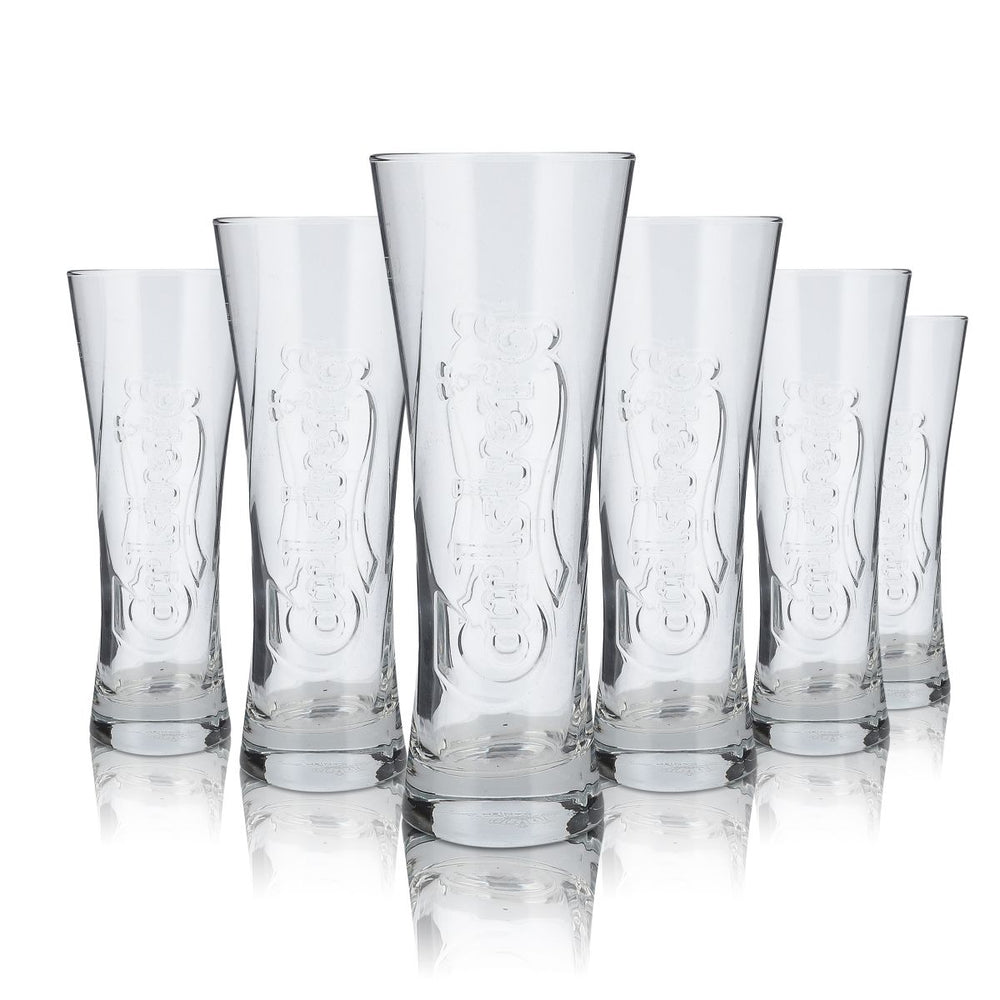 6x Carlsberg Szklanka 0,3 l Szklanka do piwa Szklanka z konturem Zestaw szklanek do piwa Pils Browar DÄb