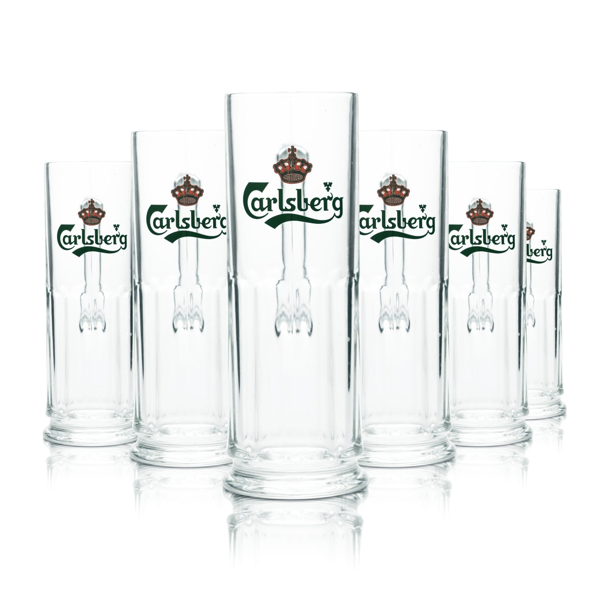 6x szkło Carlsberg 0.4l konturowe szklanki do piwa kufel browar Seidel Pilsener