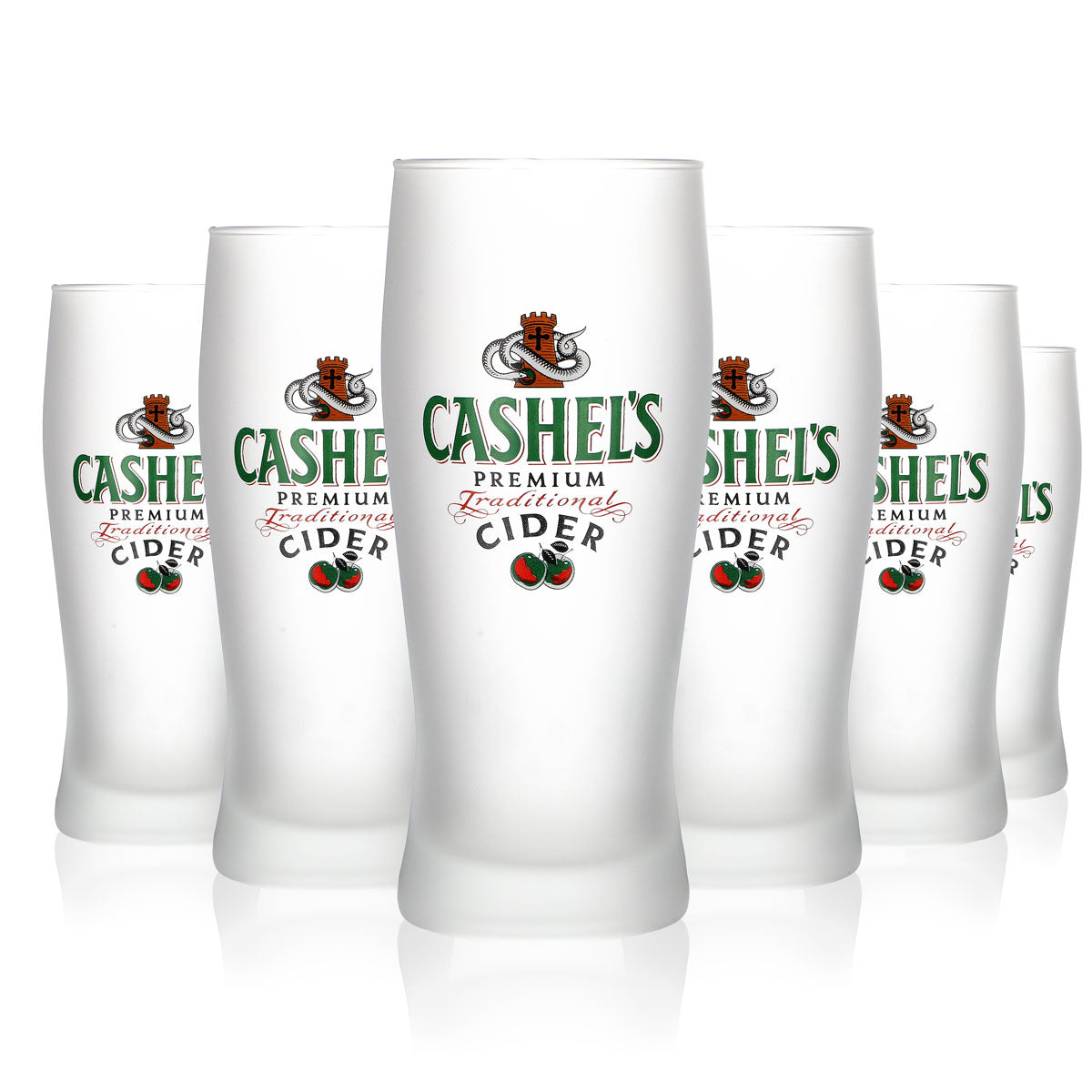 6x szklanki Cashels 0,4 l, szklanki satynowane, Irish Beer, szkło mleczne – Widok 5