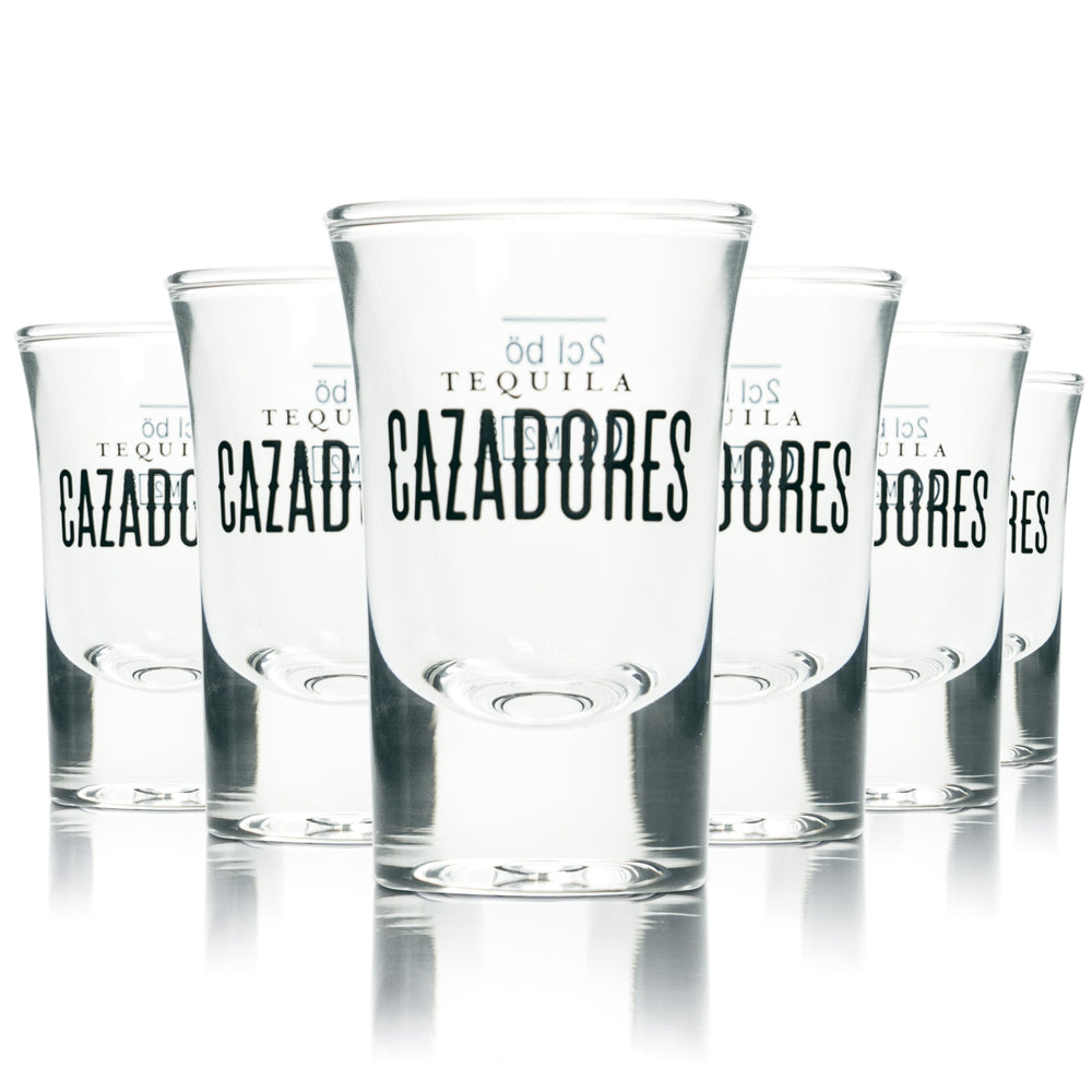 6x Cazadores tequila glass 2cl shot glasses Short tamper shot pint bar