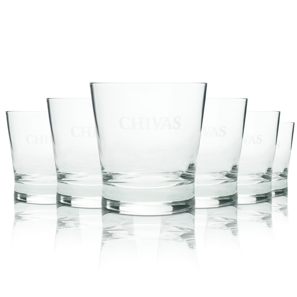 6x Szklany kubek do whisky Chivas Regal 12 Years Logo