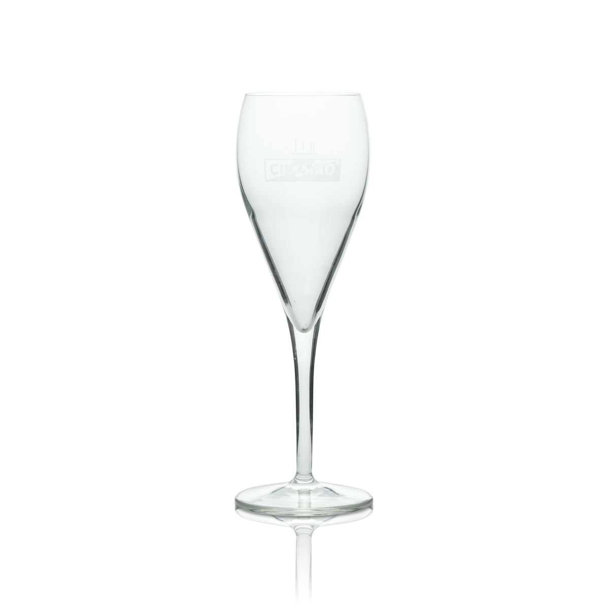 6x Cinzano aperitif kieliszek do szampana logo flet biały – Widok 2