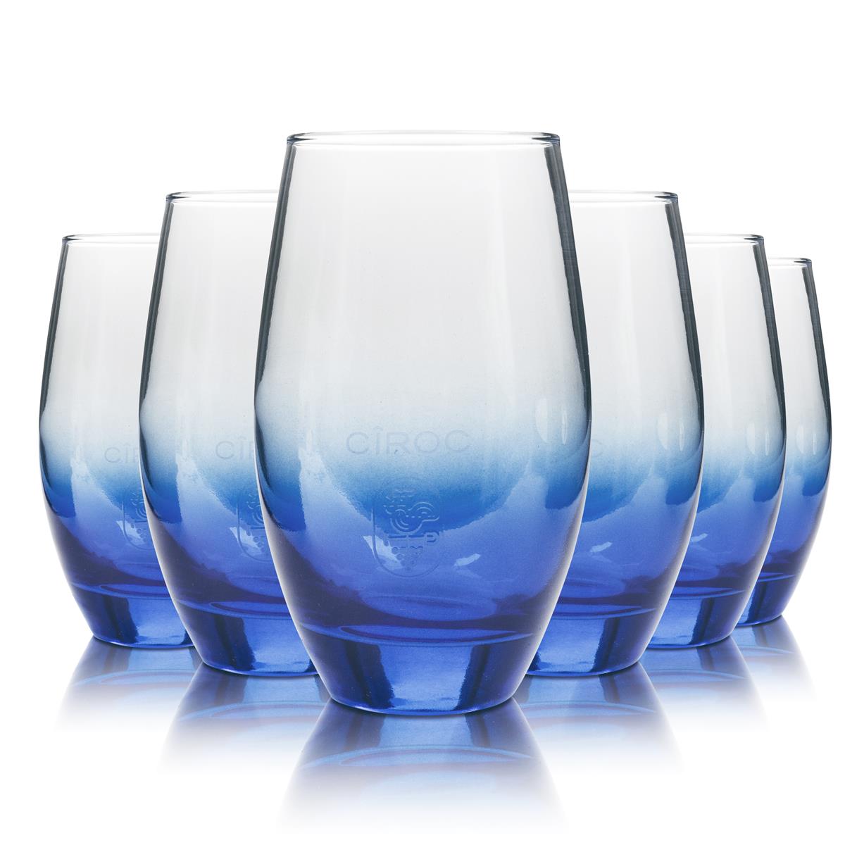 6x szklanka Ciroc Vodka long drink niebieska