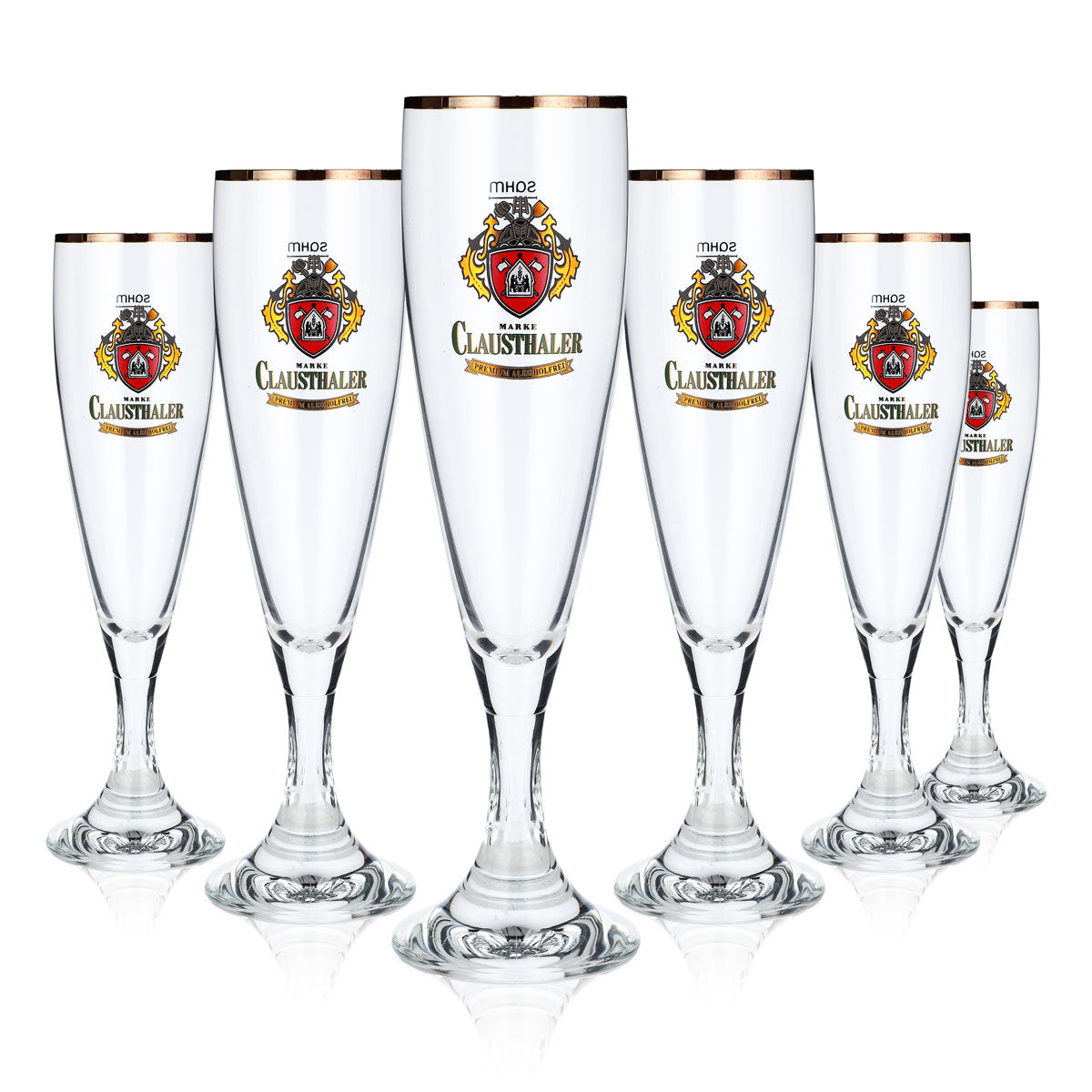 6x Clausthaler Beer Non-Alcoholic Szklanki Szklanki do piwa Puchar Szklanka do piwa 0,2 l – Widok 5