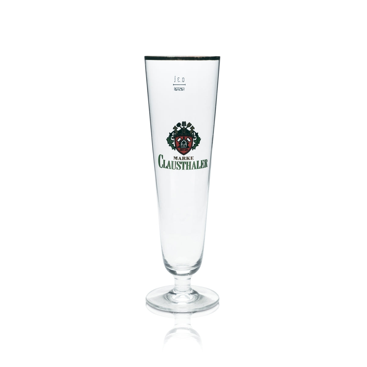 6x Clausthaler szklanka do piwa 0,3l goblet tulipan złoty brzeg szklanki gastro pilsner pub – Widok 2