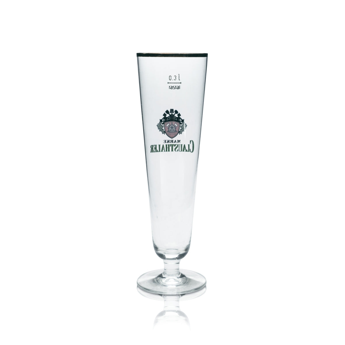 6x Clausthaler szklanka do piwa 0,3l goblet tulipan złoty brzeg szklanki gastro pilsner pub – Widok 4