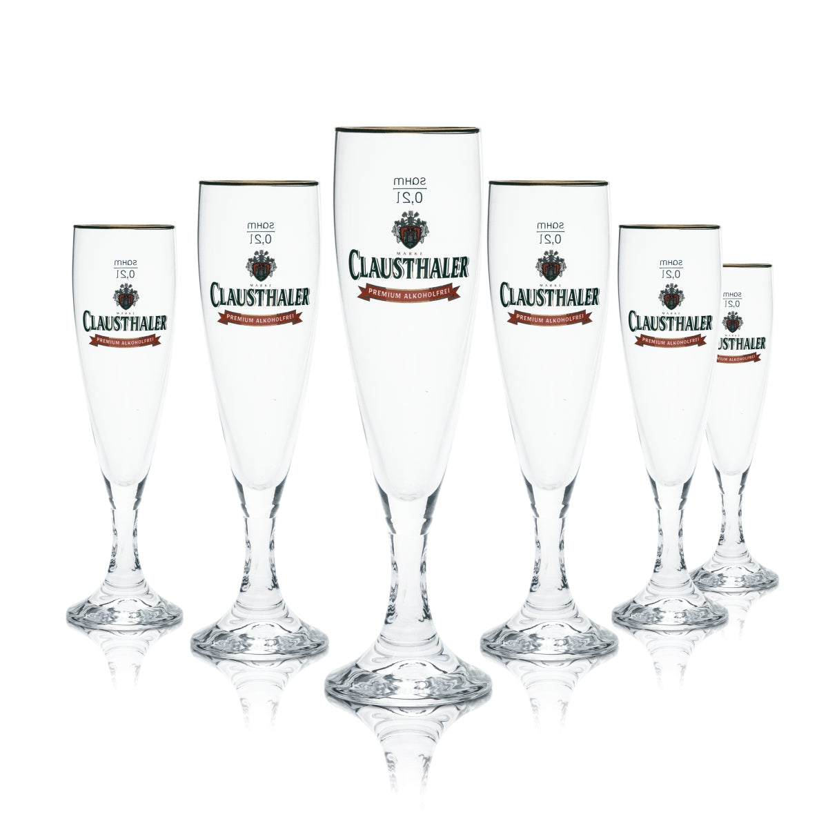 6x Clausthaler szklanka 0,2l goblet tulipan szklanki bezalkoholowe piwo browar gastro bar