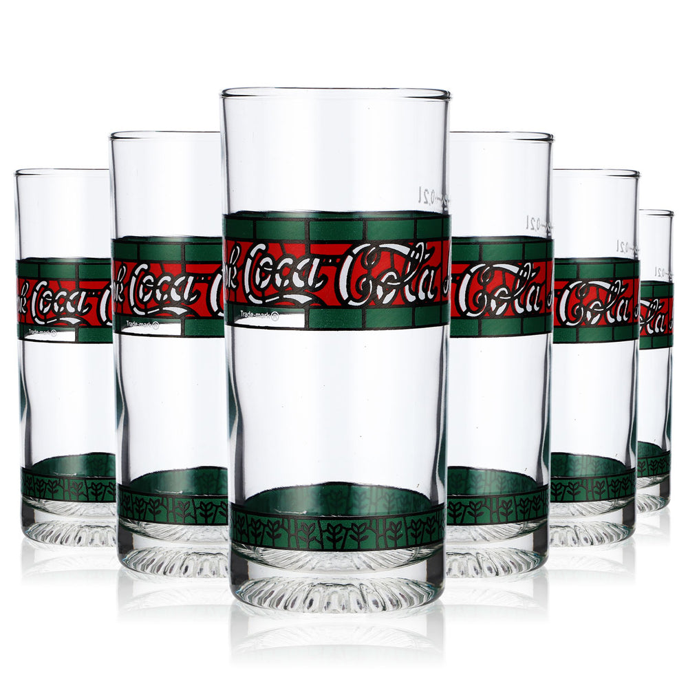 6x Coca Cola Szklanka 0,2 l Szklanka do lemoniady Tiffany Retro Edition wersja 2