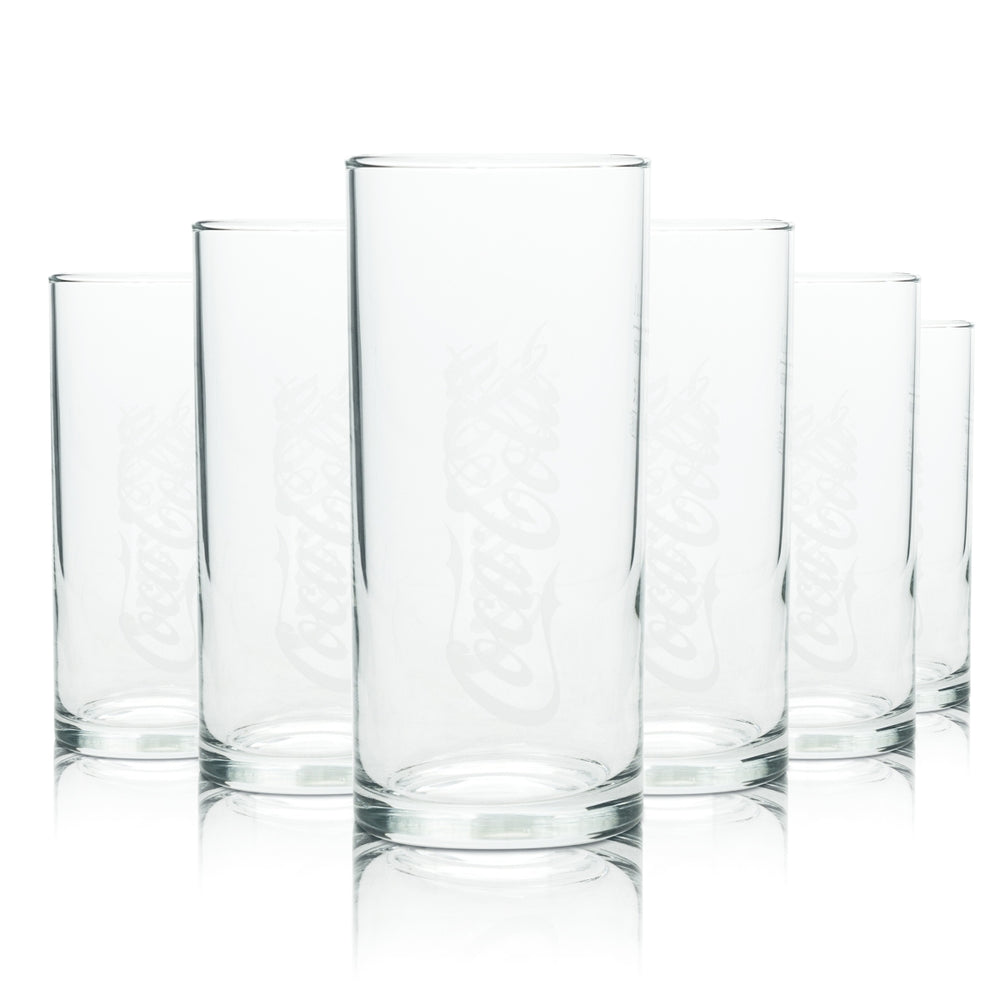 6x szklanka Coca Cola 0,2l Wave Retro stara wersja szklanek kolekcjonerskich z podwójną falą