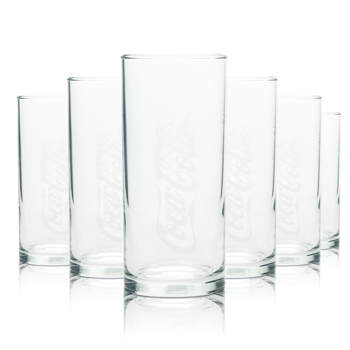 6x szklanka Coca Cola 0,2l Wave Retro stara wersja szklanek kolekcjonerskich z podwójną falą