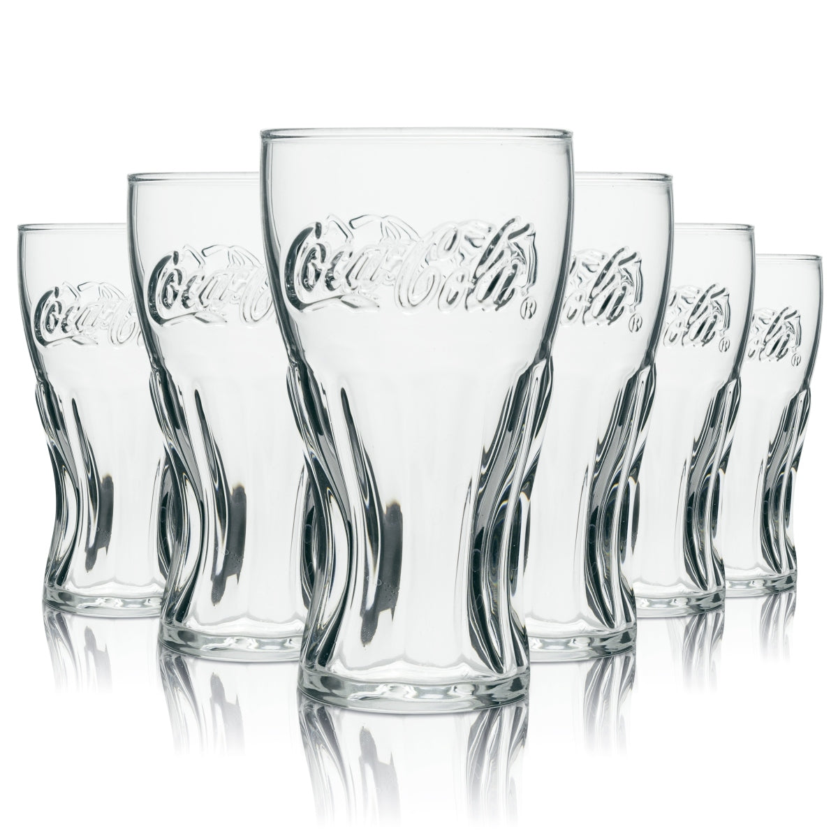 6x Coca Cola Softdrink Glass Contour 0,15l Szklanki dla małych dzieci
