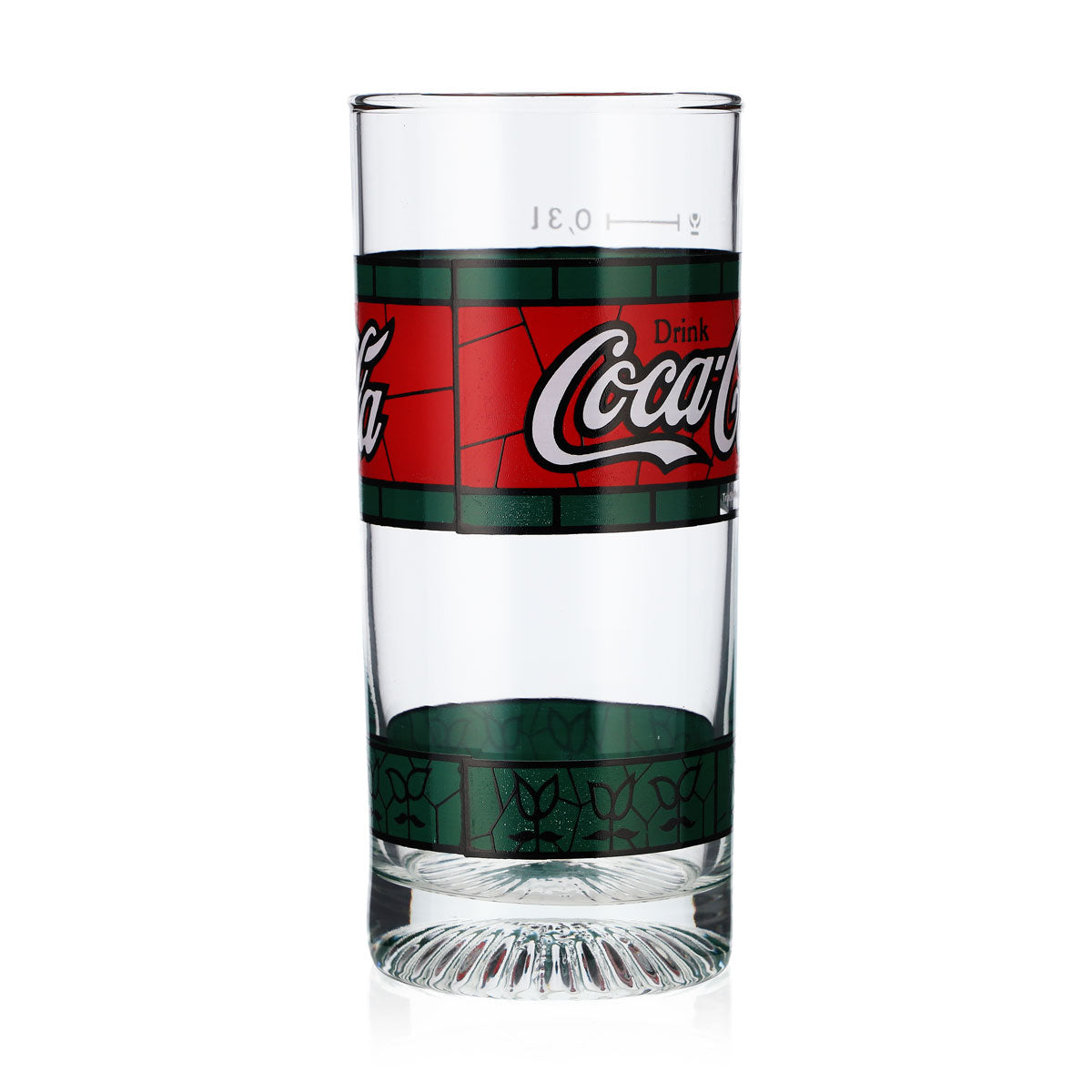 6x szklanki Coca Cola Tiffany z lat 80. Green Red Edition Longdrink 0,3 l – Widok 3
