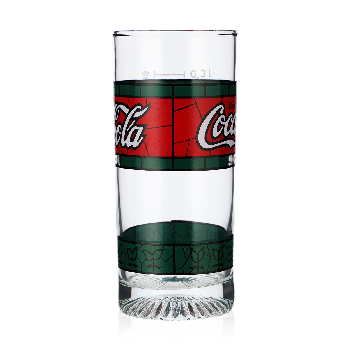 6x szklanki Coca Cola Tiffany z lat 80. Green Red Edition Longdrink 0,3 l – Widok 5