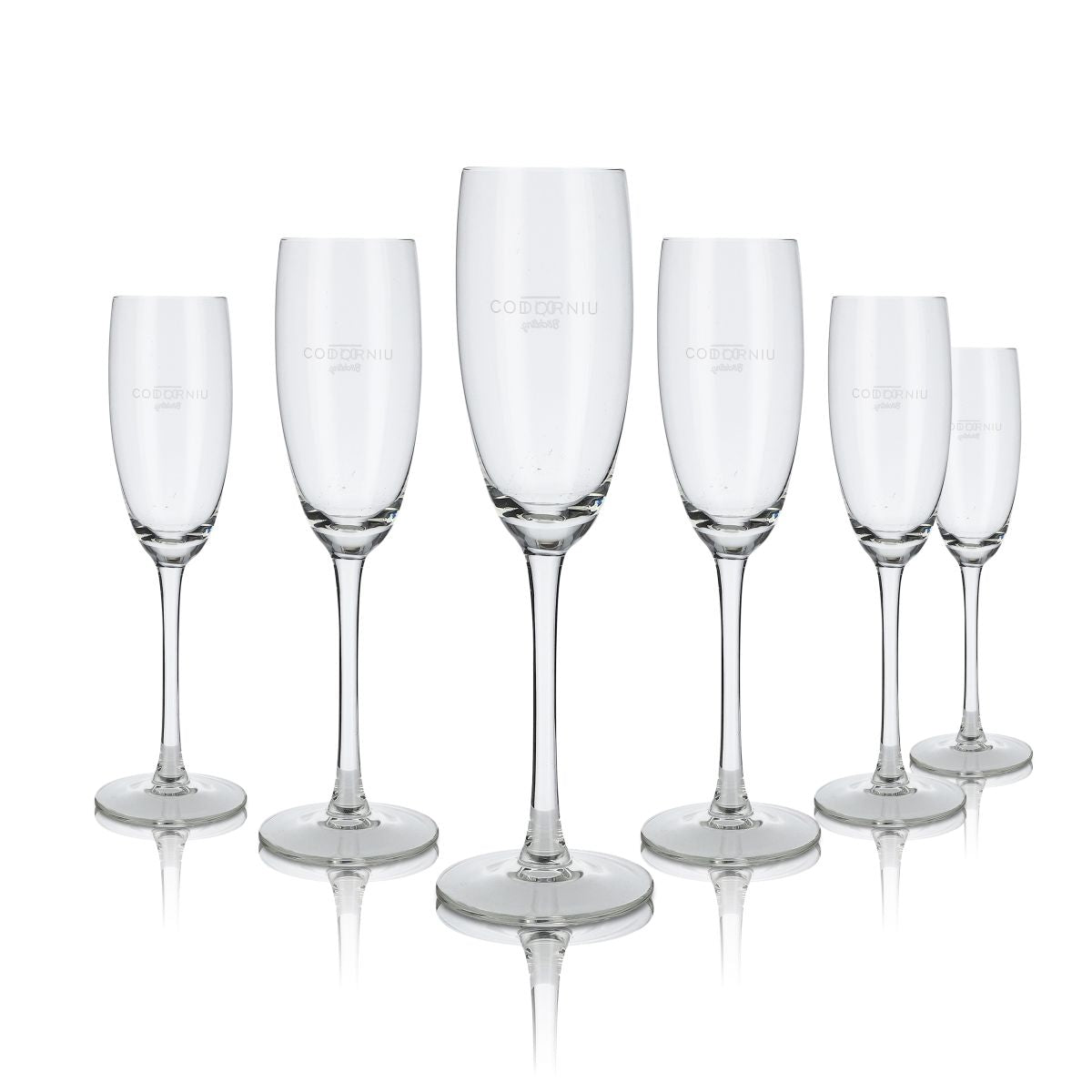 6x kieliszki do szampana Codorniu Kieliszki do szampana 0,1 l Lekka konstrukcja