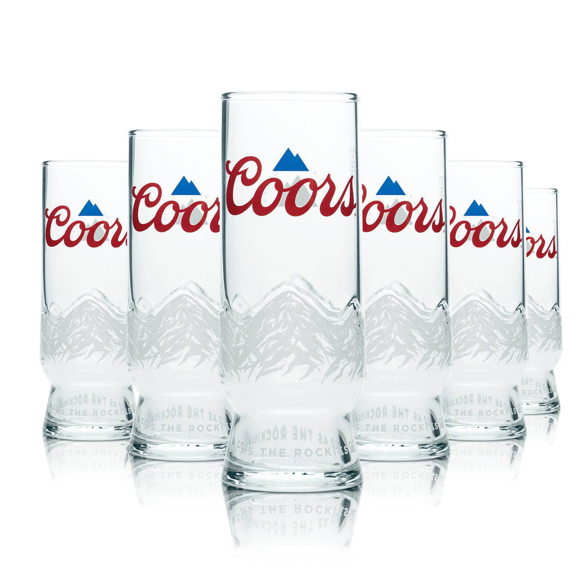 6x Coors Beer Glass 0,25l Goblet Tulip England UK Half Pint Glasses Relief – Widok 4