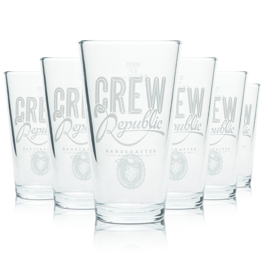6x Crew Republic Szklanka do piwa 0,3l Kufel American Lager Szklanki do piwa Frankonia Bar