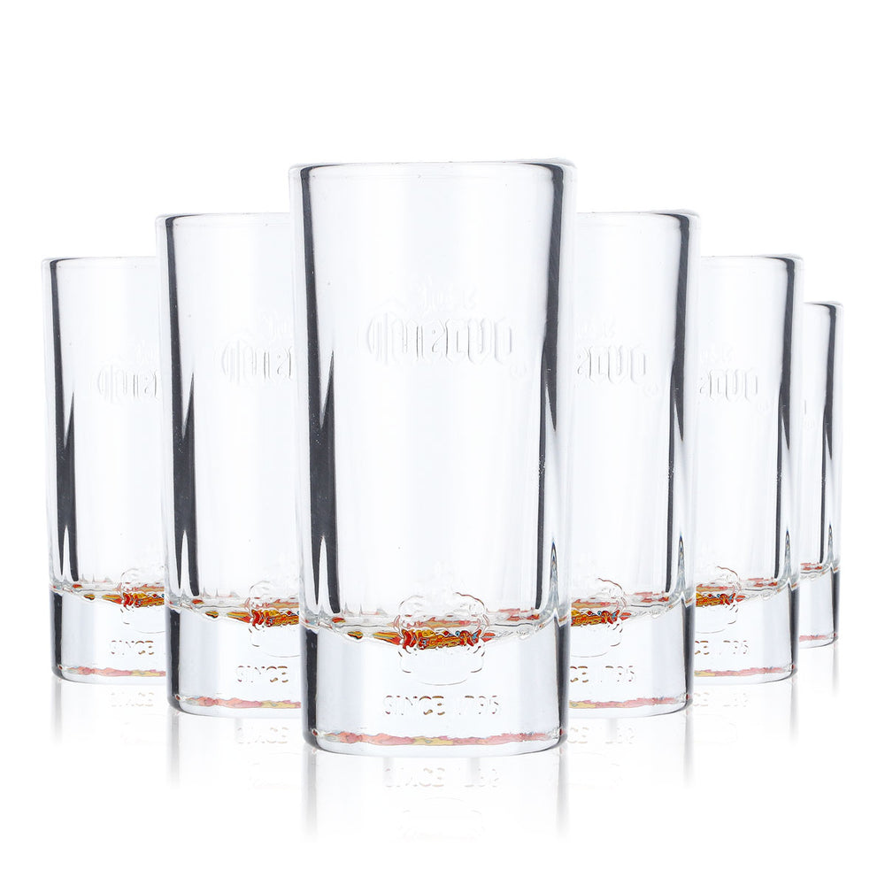 6x Cuervo Jose Tequila Szklanka Stamper 4cl Shotgllas Kolorowe dno Wiva