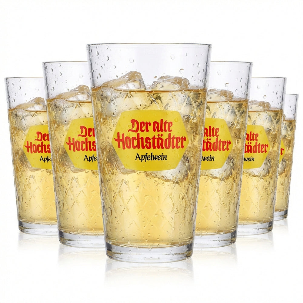 6x Szklanki do wina Der alte Hochstädter Apfelwein 0,5 l Rastal