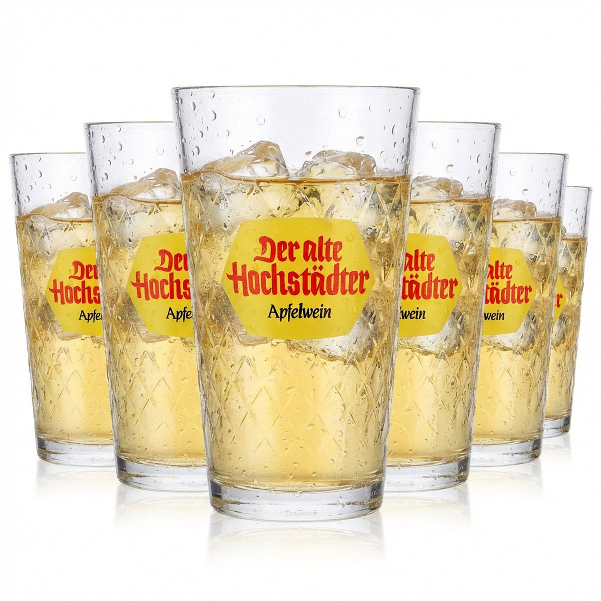 6x Szklanki do wina Der alte Hochstädter Apfelwein 0,5 l Rastal