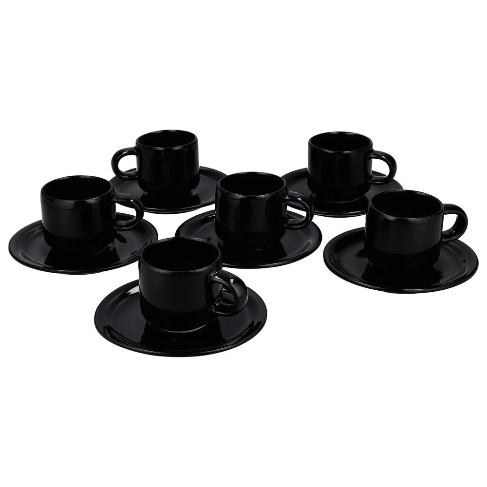 6 szklanek do likieru Disaronno o pojemności 0,07 l wraz z talerzykami, ceramika (zestaw 6 sztuk)