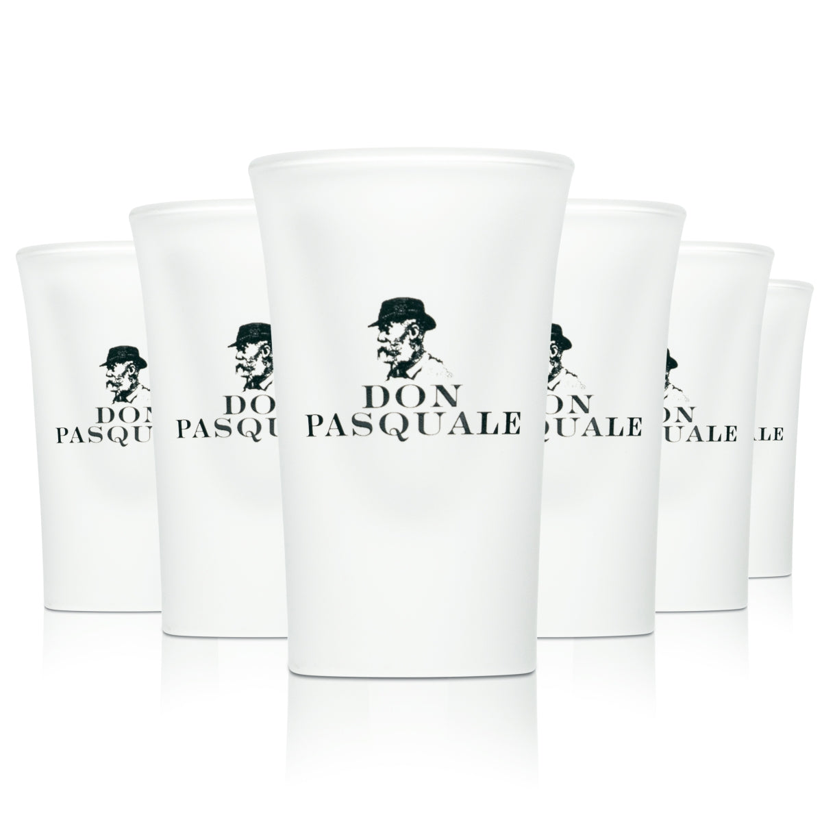 6x Don Pasquale Szklanka 2 cl Szklanki do likieru Krótkie kieliszki do limoncello Stamper frosted
