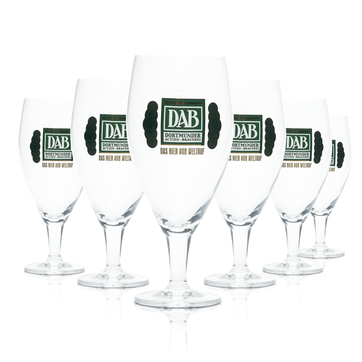 6x Dortmunder Aktien Brauerei szklanka do piwa 0.4l tulipan szklanki pucharowe Pils Gastro DAB