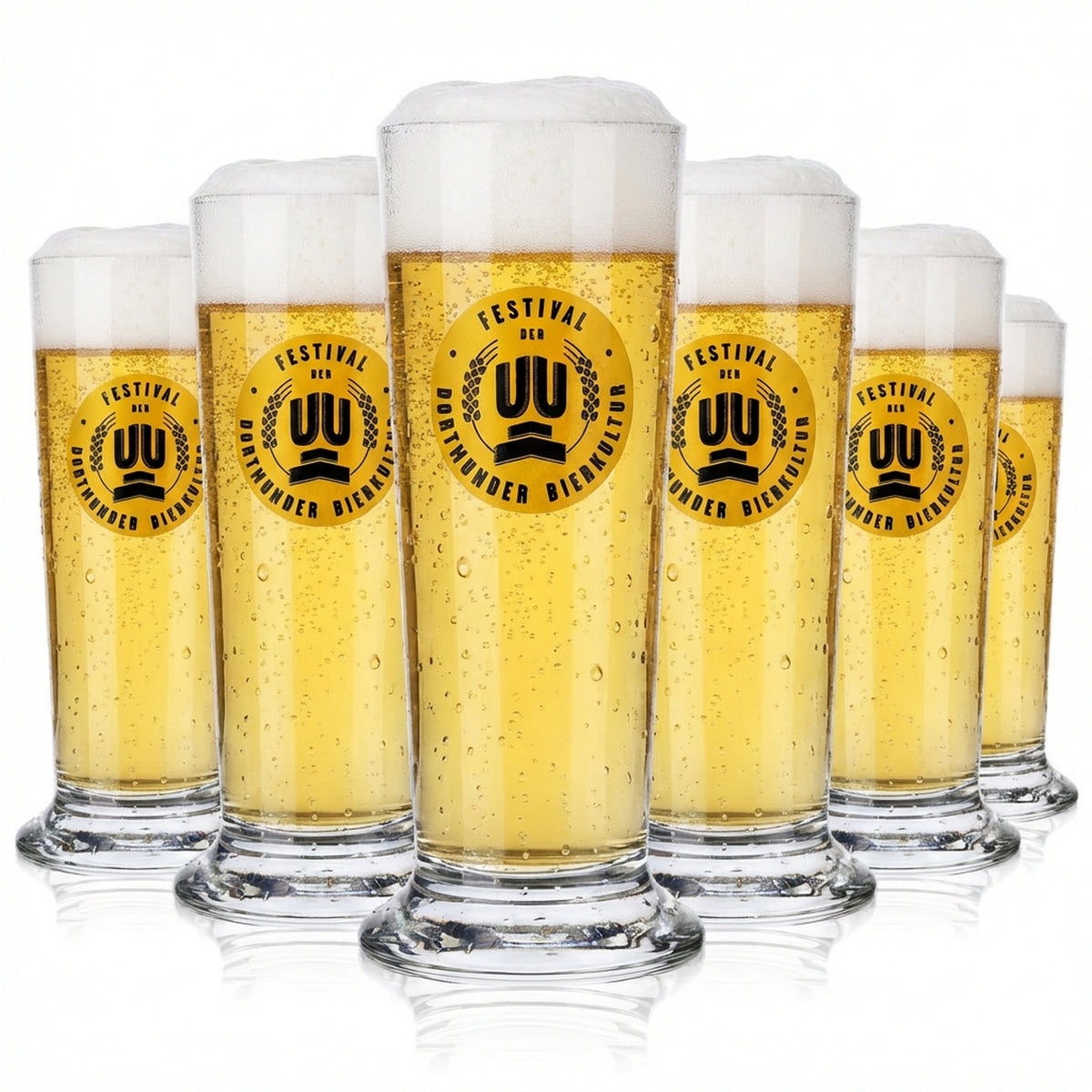 6x szklanka do piwa Dortmunder Union 0,1 l Szklanka festiwalowa Szklanki do piwa Tumbler Basic