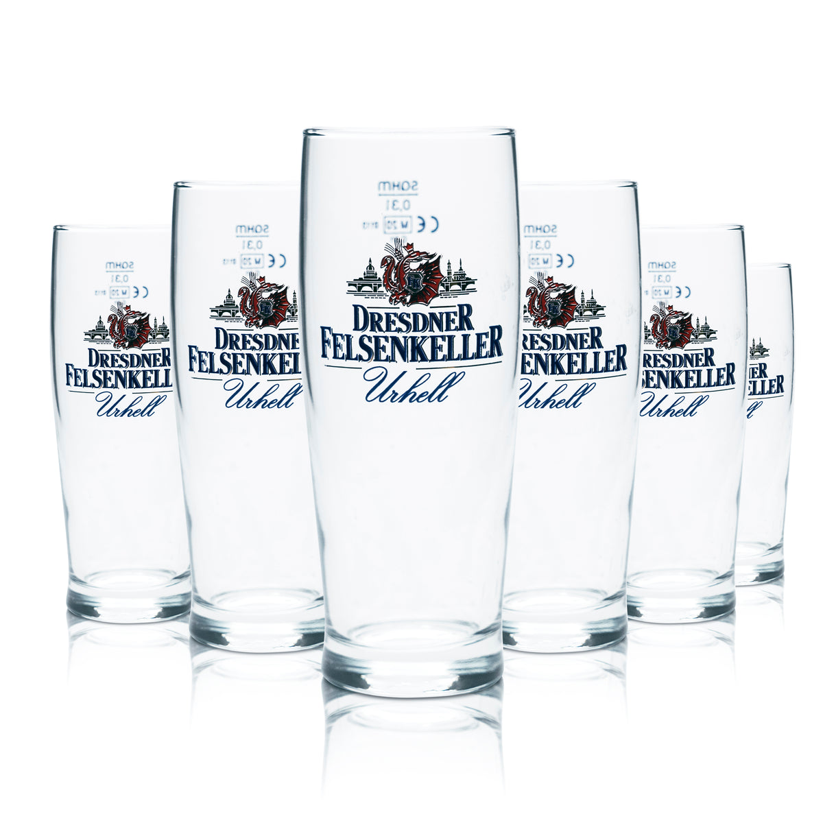 6x Kieliszek do piwa Dresdner Felsenkeller 0,3 l Kieliszki Kalibrowane Gastronomia Browar – Widok 4
