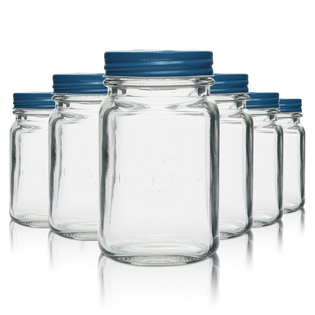6x Dreyberg likier szklany 0,4l zakręcany słoik z pokrywką "Lemonade"