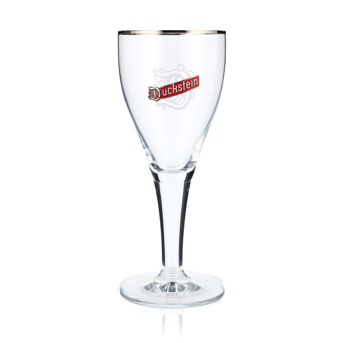 6x szklanki do piwa Duckstein 0,25 l, kształt pucharu, platynowa obwódka, duże logo Harzer – Widok 2