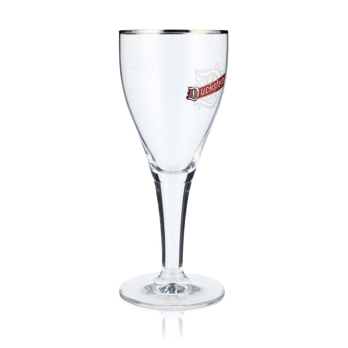 6x szklanki do piwa Duckstein 0,25 l, kształt pucharu, platynowa obwódka, duże logo Harzer – Widok 3
