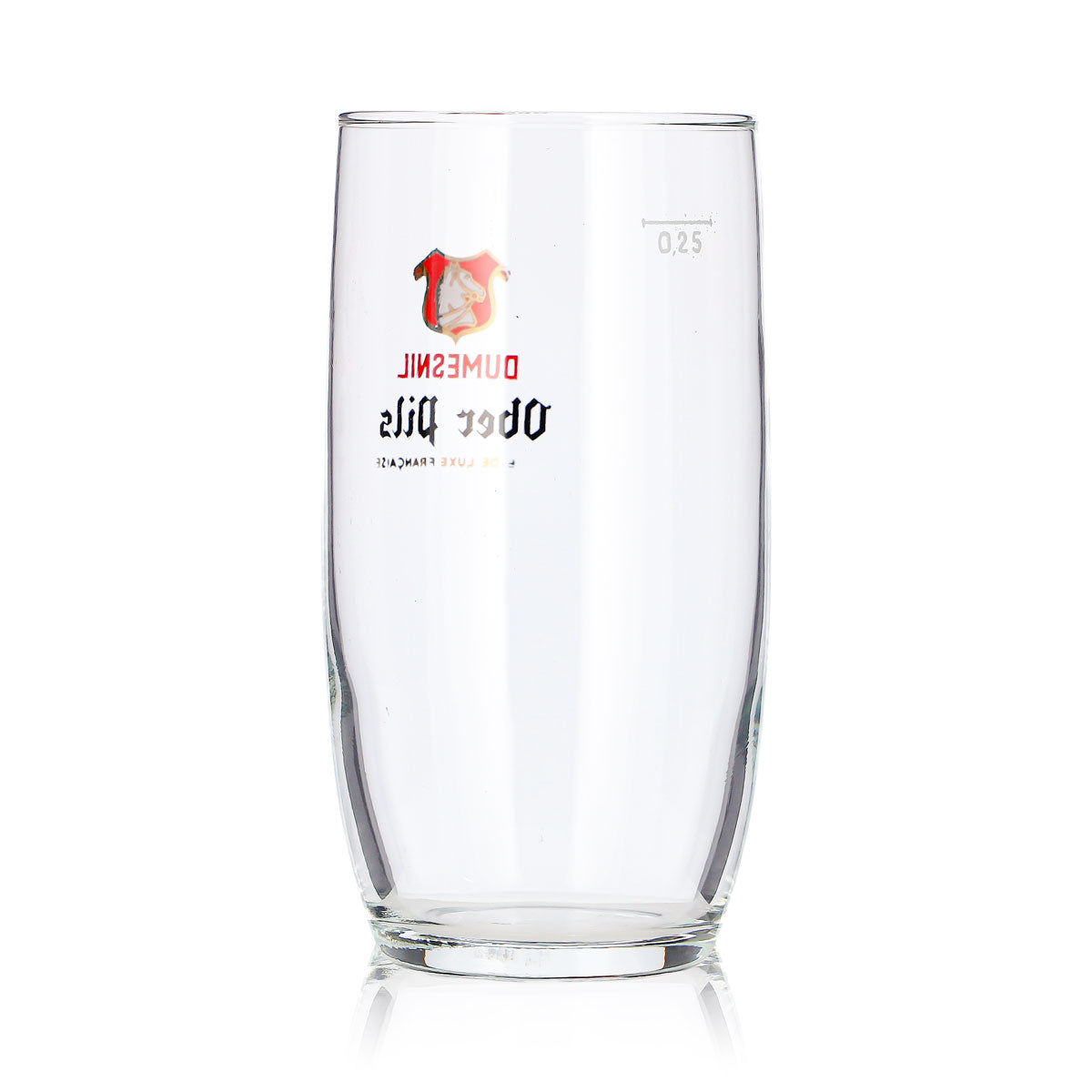 6 szklanek do piwa Dumesnil o pojemności 0,25 l, model „Ober Pils”, z czerwonym logo – Widok 5