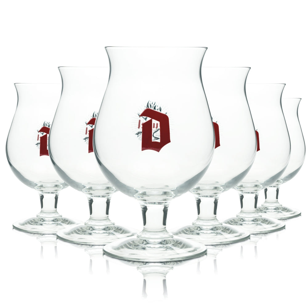 6x szklanka do piwa Duvel 0,33 l Puchar Half Pint Szklanki do piwa rzemieślniczego Tulipan Red D Beer Verre