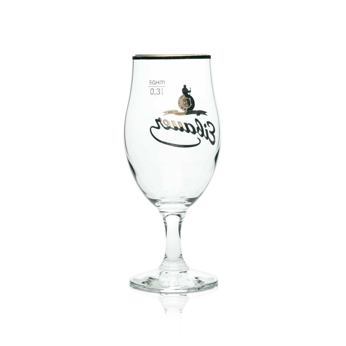 6x Eibauer szklanka do piwa goblet 0.3l złota obręcz Rastal tulipan szklanki pilsner bar stemware – Widok 3